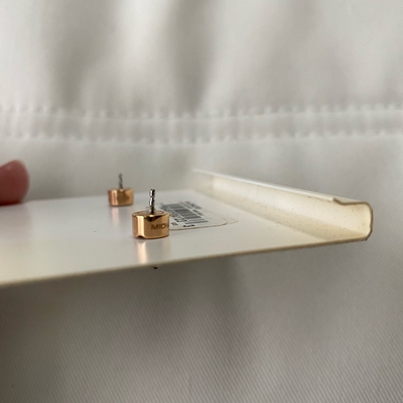 Micheal Kors Rose Gold Lock Earrings - Picture 5 of 5